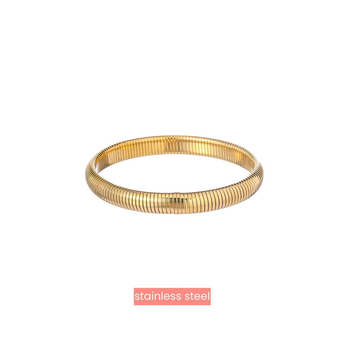Spring bracelet B4712-2 8mm Gold