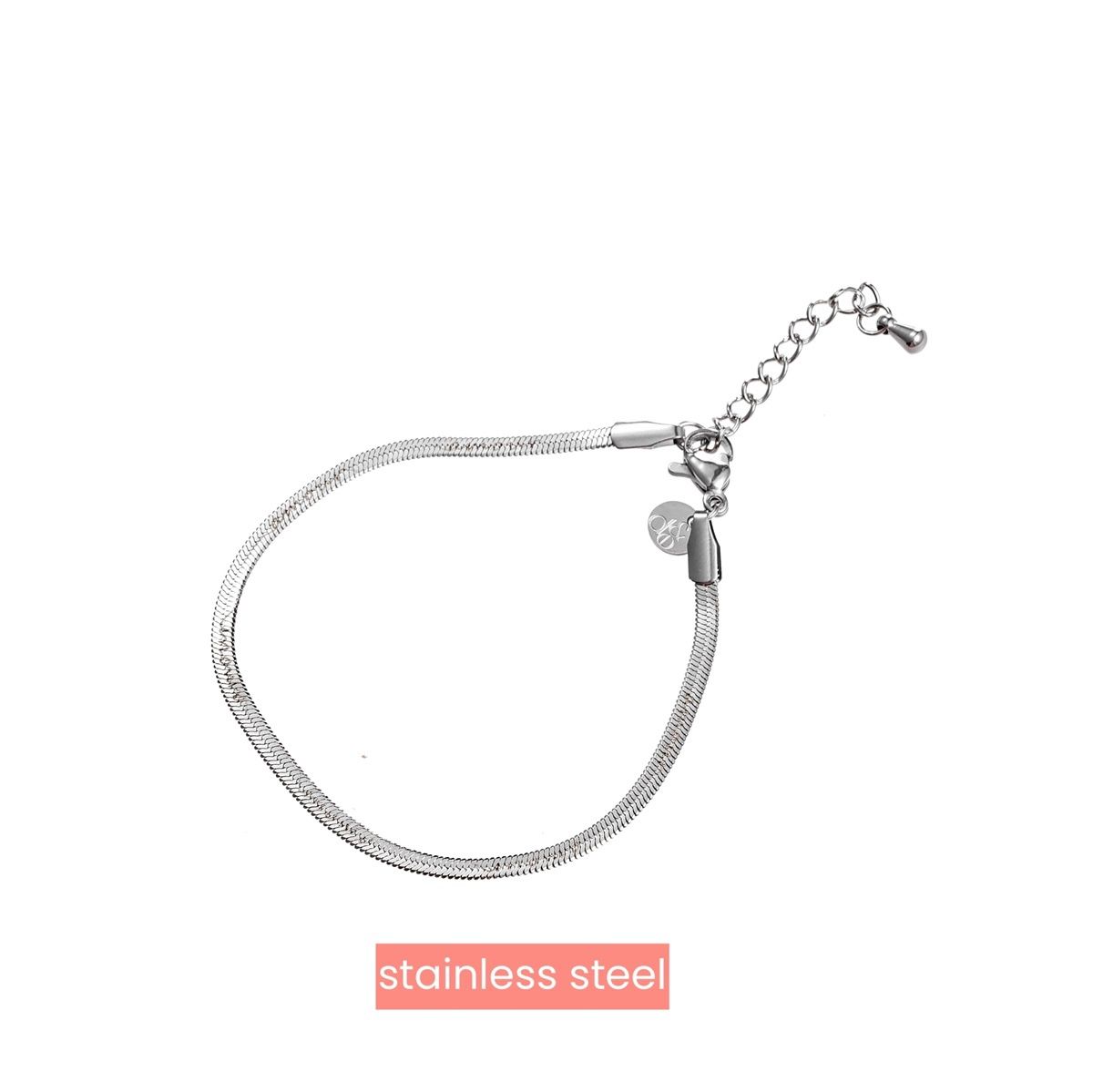 Armband Fine Flat Link - Silver