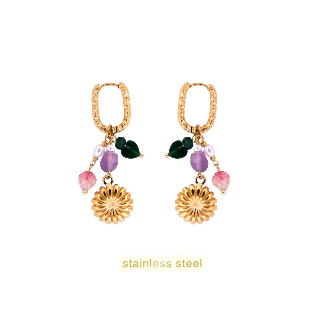 Flower Hoop - Gold