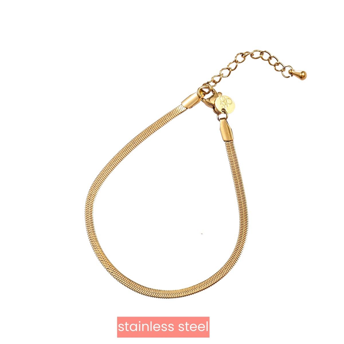 Armband Fine Flat Link - Gold