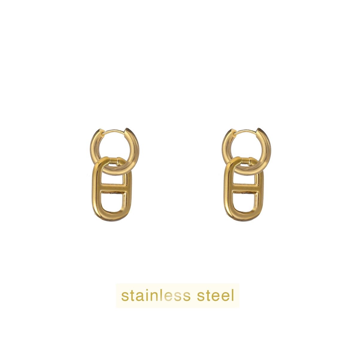 Big Link Hoop - Gold