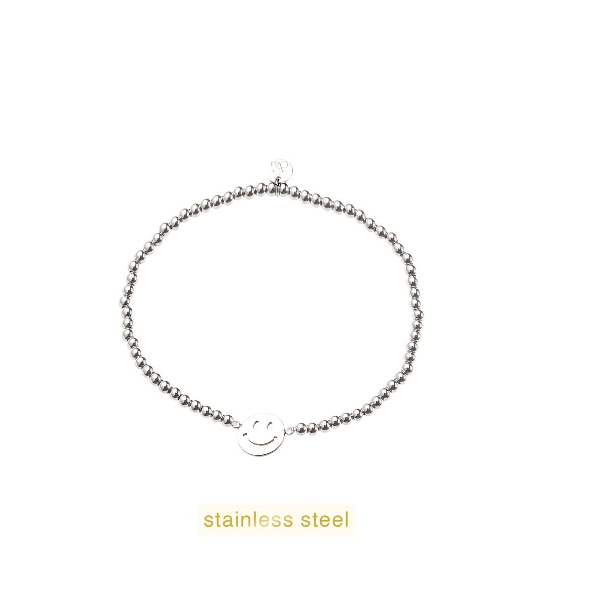 Armband Smiley Beads - Silver
