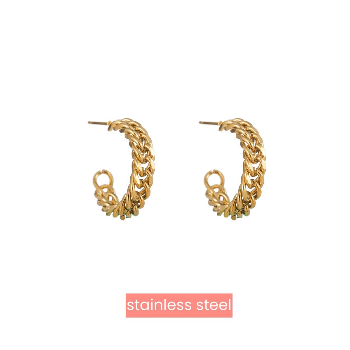 Big Chain Hoop - Gold