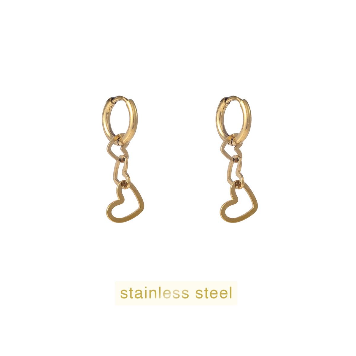 Small Hearts Hoop - Gold