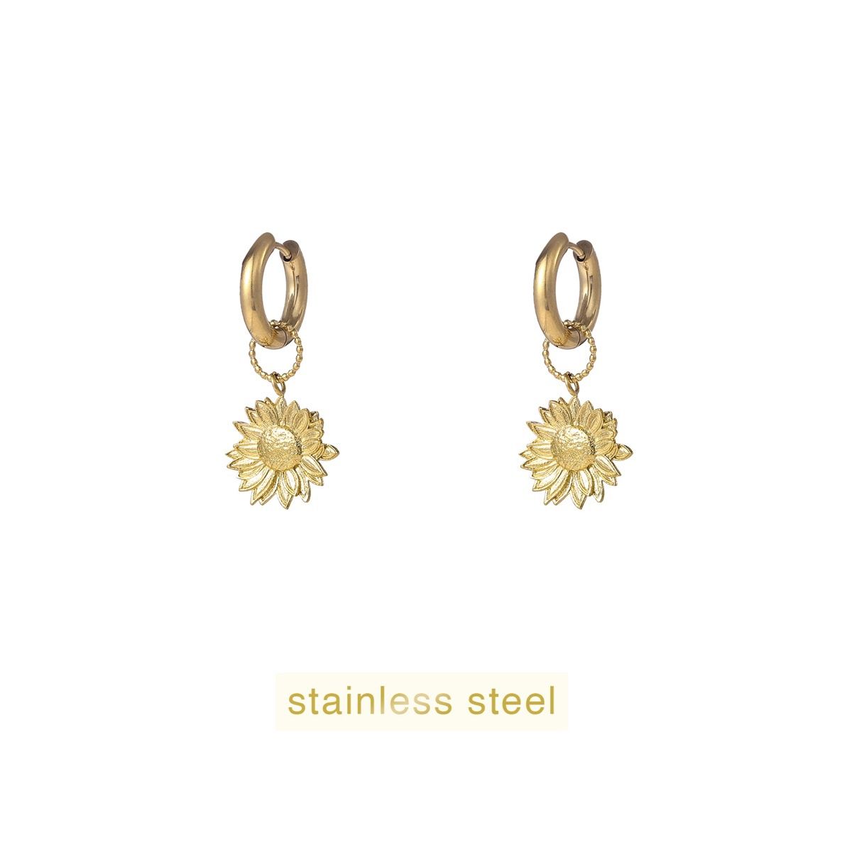 Sunflower Hoop - Gold