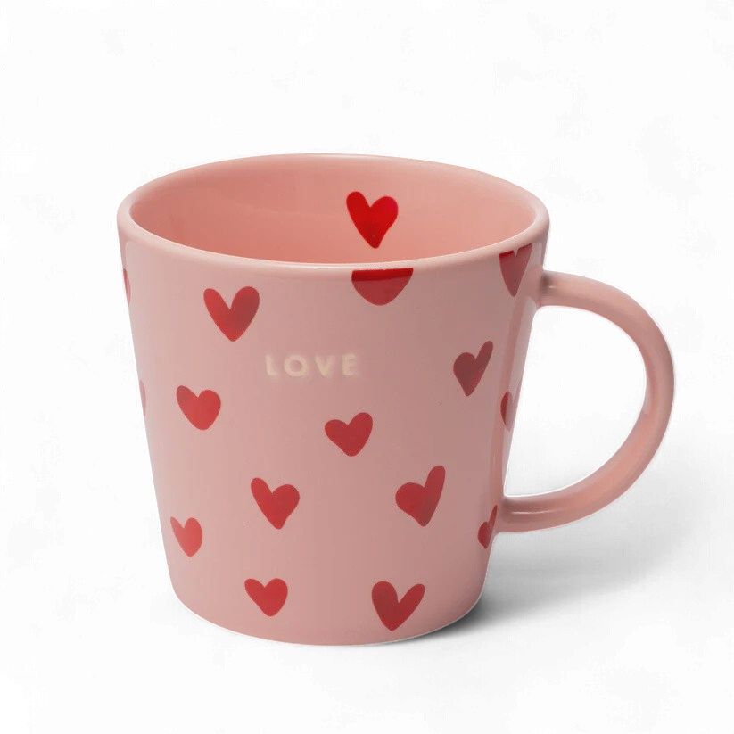 Tea Cup Hearts Ceramics Love - Pink 350ml