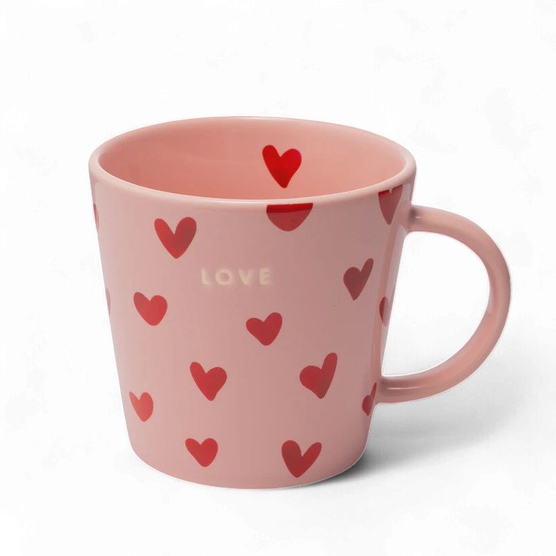 Tea Cup Hearts Ceramics Love - Pink 350ml