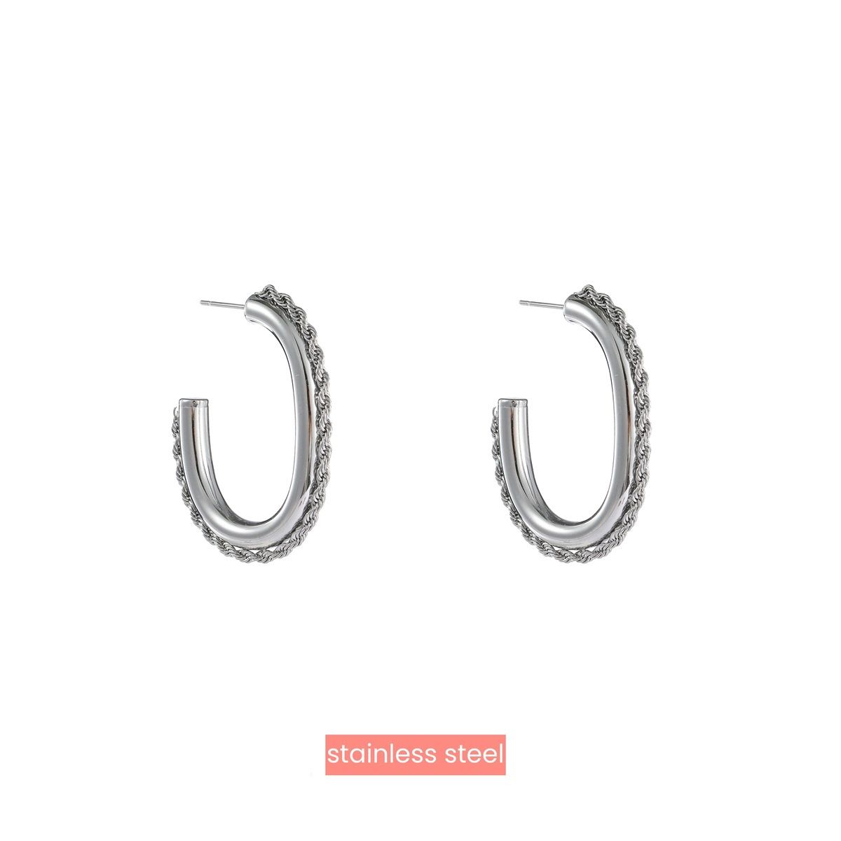 Large Hollow Hoop - Silver