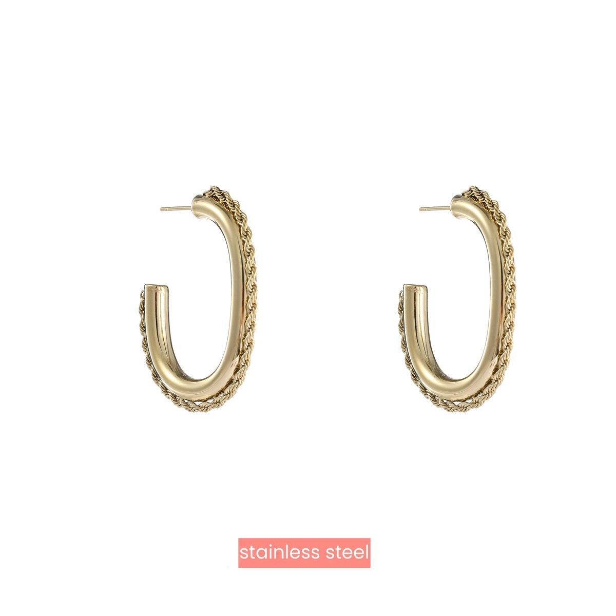 Large Hollow Hoop - Gold