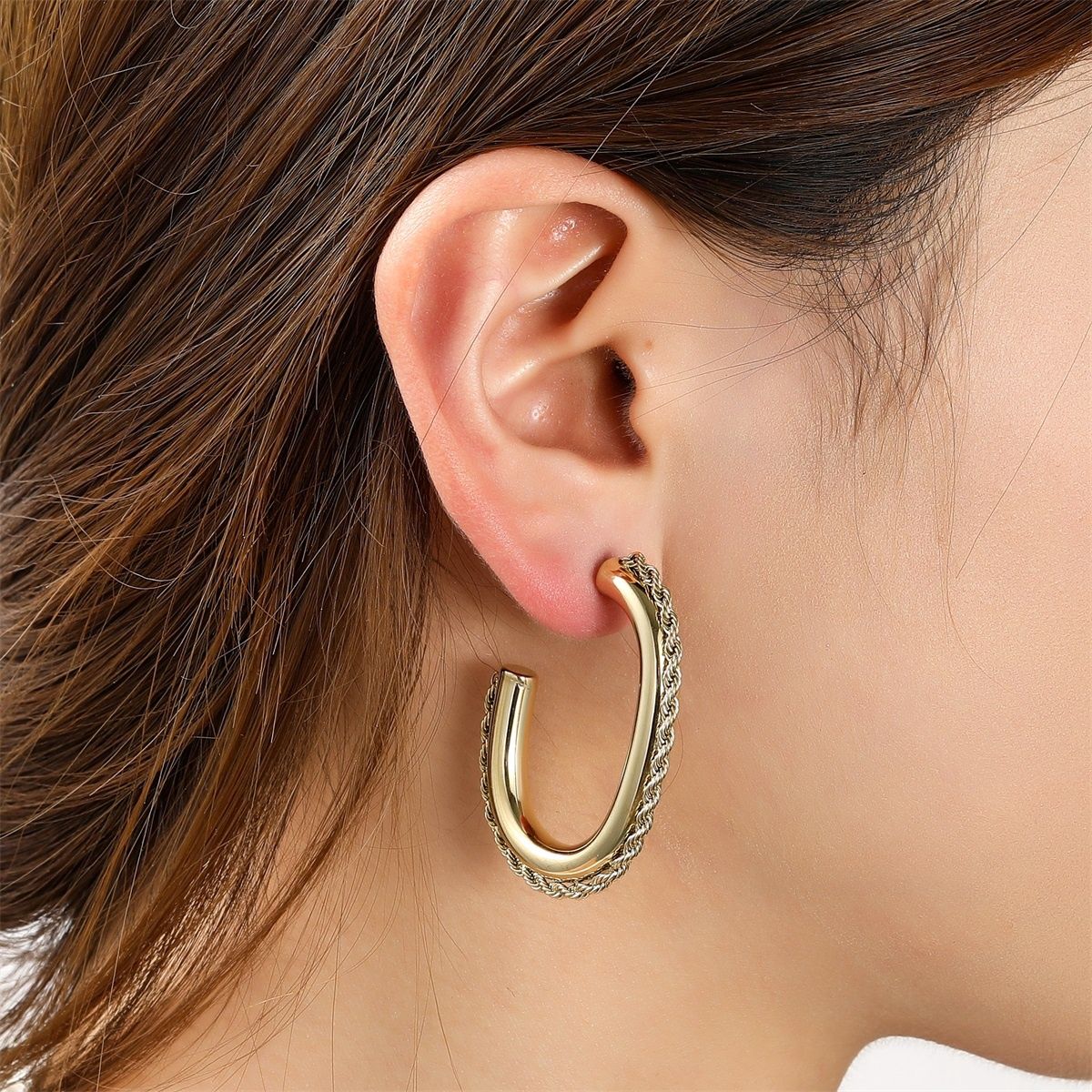 Large Hollow Hoop - Gold