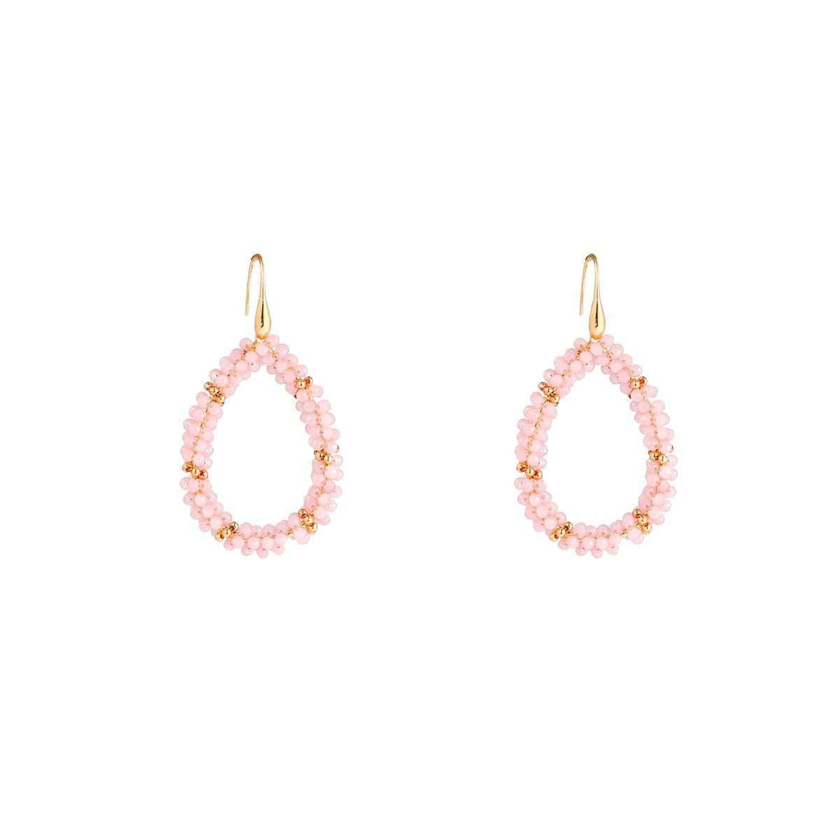 Drop Dangle - Gold + Summer Plum Pink