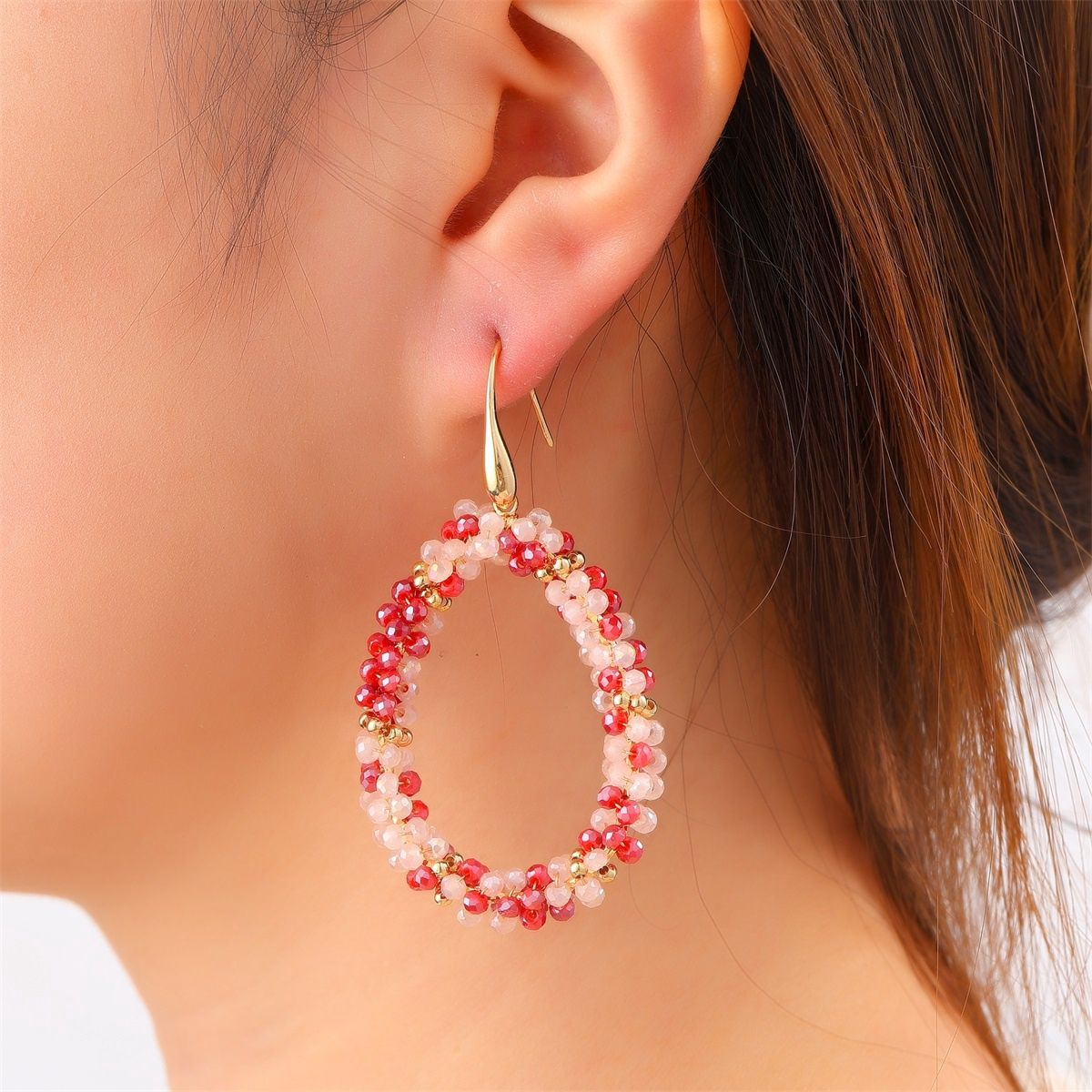 Drop Dangle - Gold / Tomato