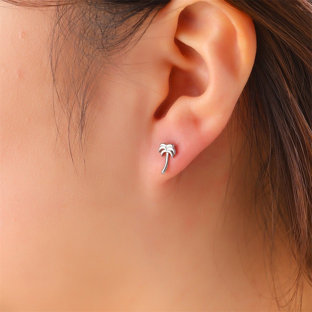 Palmtree Stud - Silver