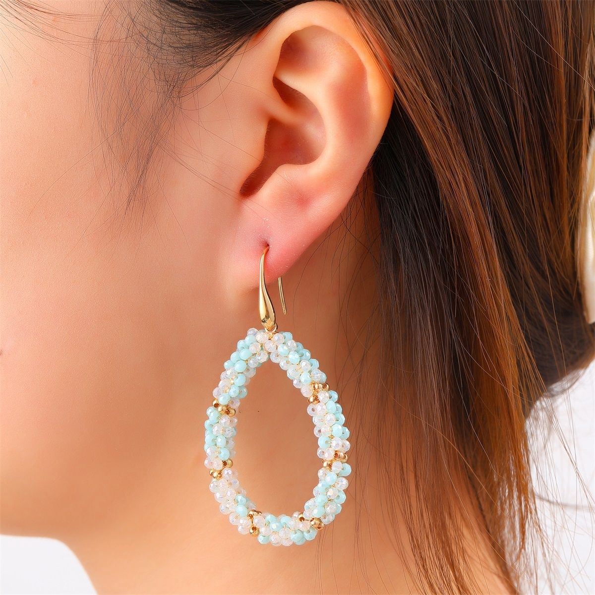 Drop Dangle - Gold / Blue Sky