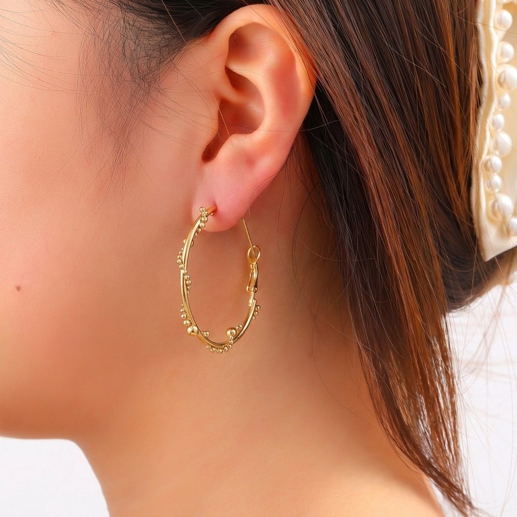 Twined Hoop - Gold