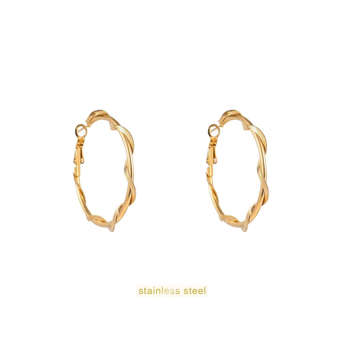 Intertwined Hoop - Gold