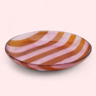 Glazen Schaal - Roze