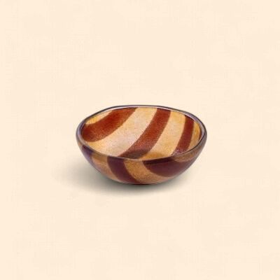 Glazen Schaaltje - Amber / Bruin S