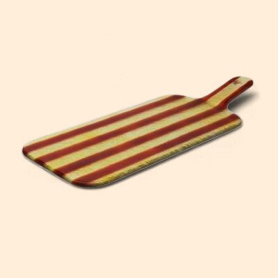Glazen Borrelplank - Amber / Bruin S