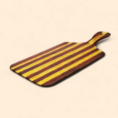 Glazen Borrelplank - Amber / Bruin M