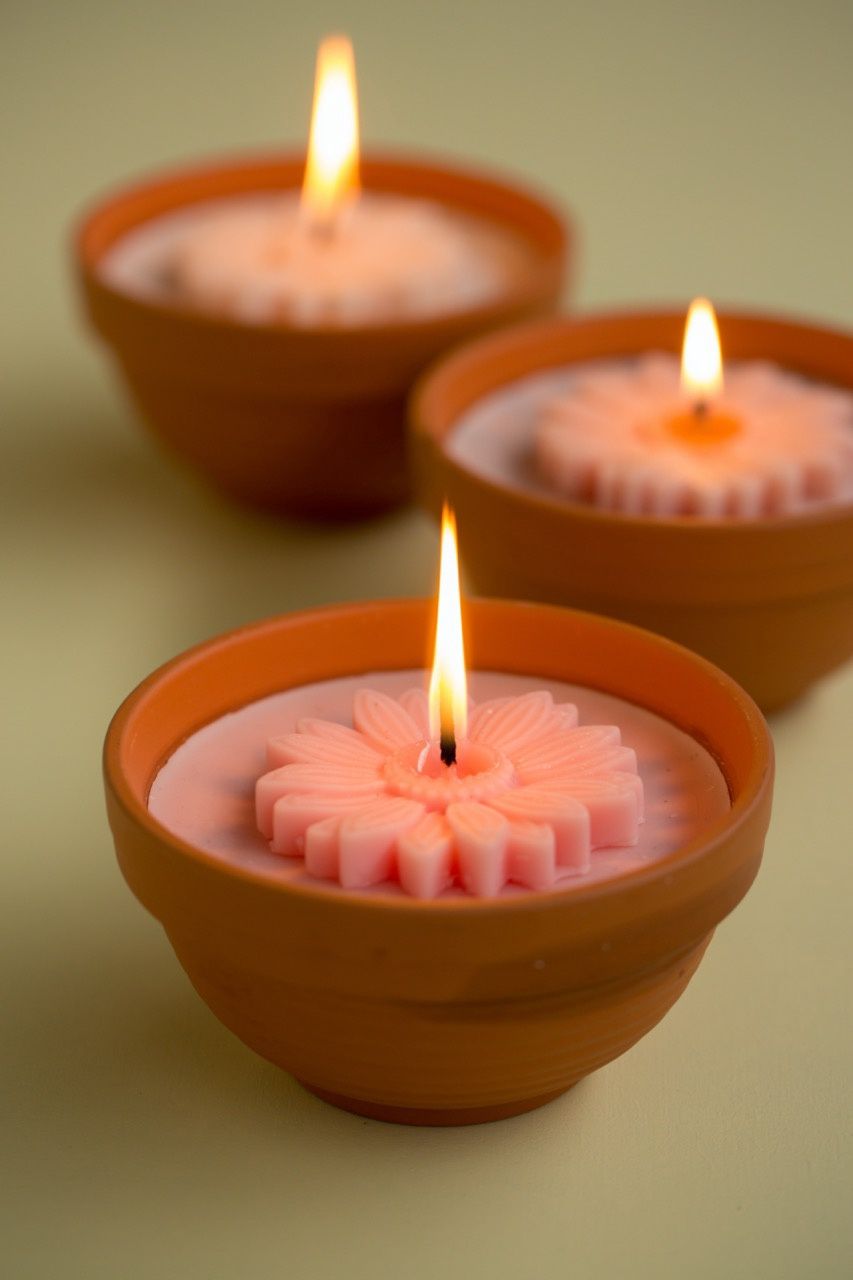 Outdoor Flower Bowl Candle  - Cherry Blossom