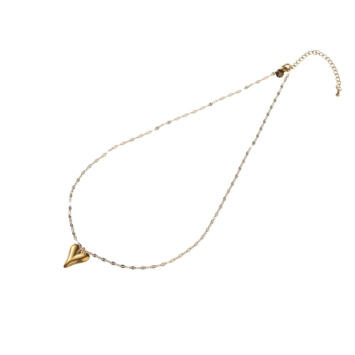 Hollow Heart Necklace - Gold