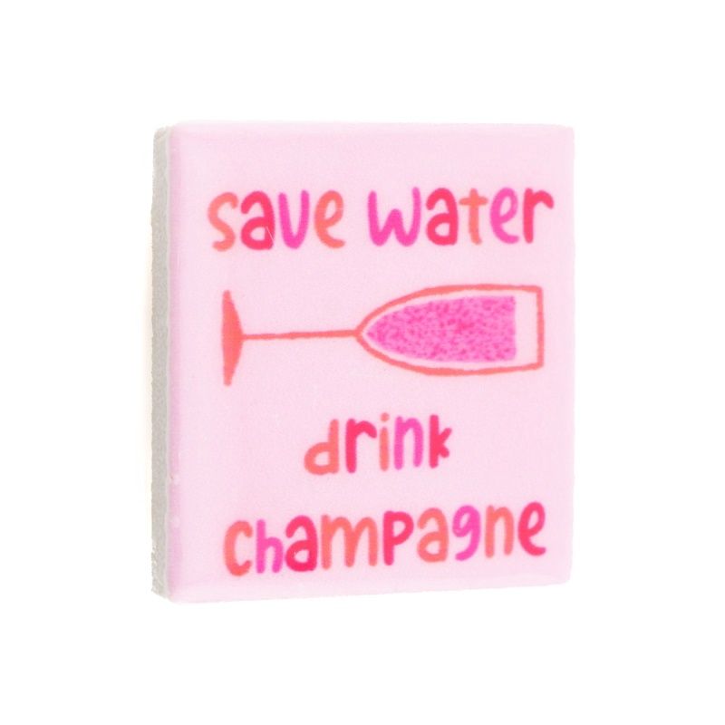 Magneet Tegeltje - Save Water, Drink Champagne