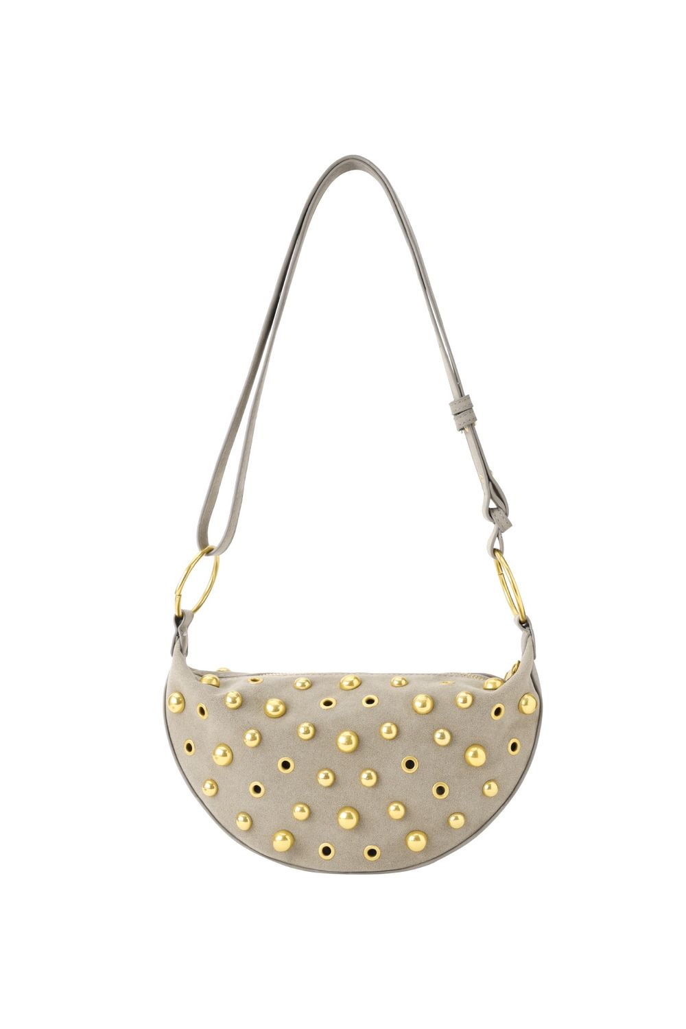 Schouder tasje - Beige / Gouden Studs