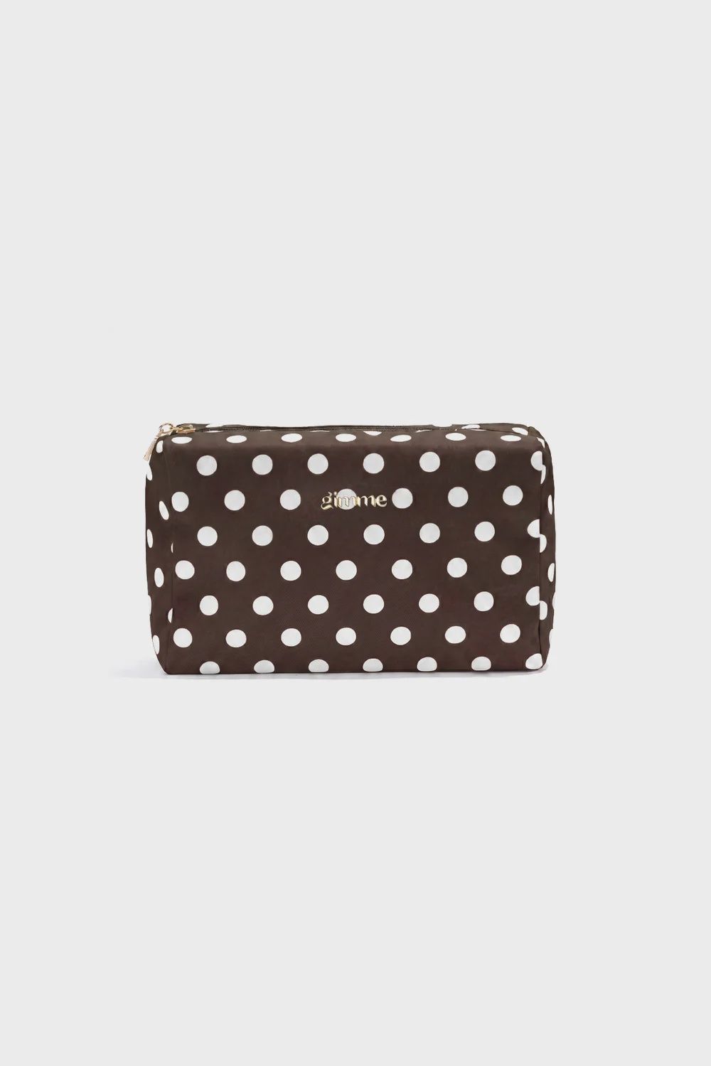 Make up Tasje Polkadots - Bruin / Wit