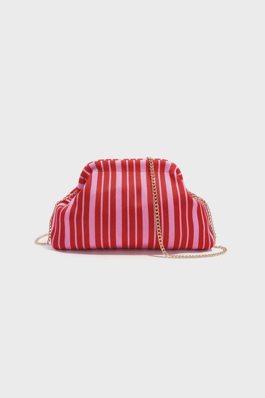 Pouch Stripes - Rood / Roze