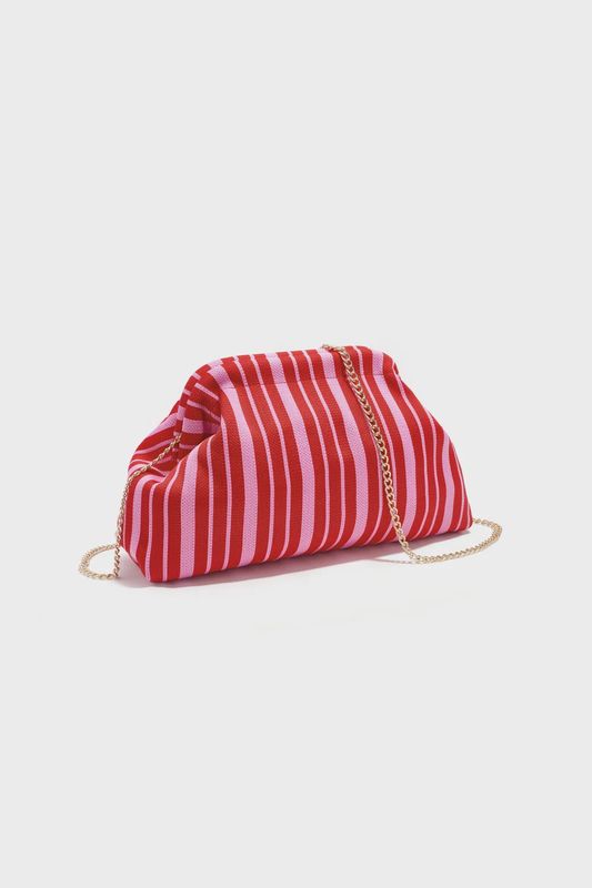 Pouch Stripes - Rood / Roze