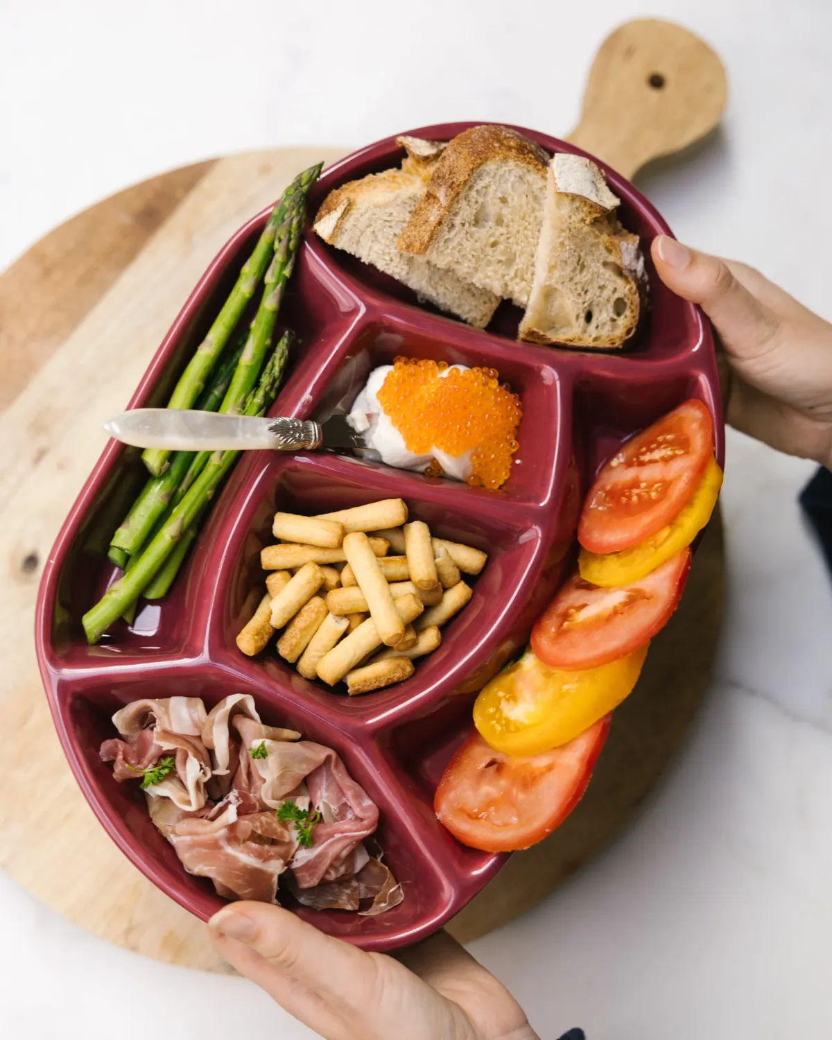 Snackplatter Nova - Burgundy