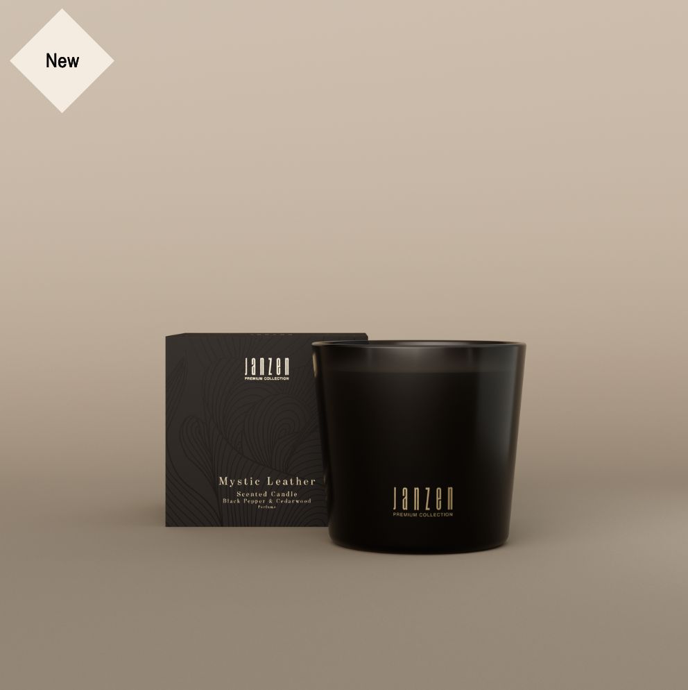 Scented Candle Mystic Leather | PREMIUM BLACK