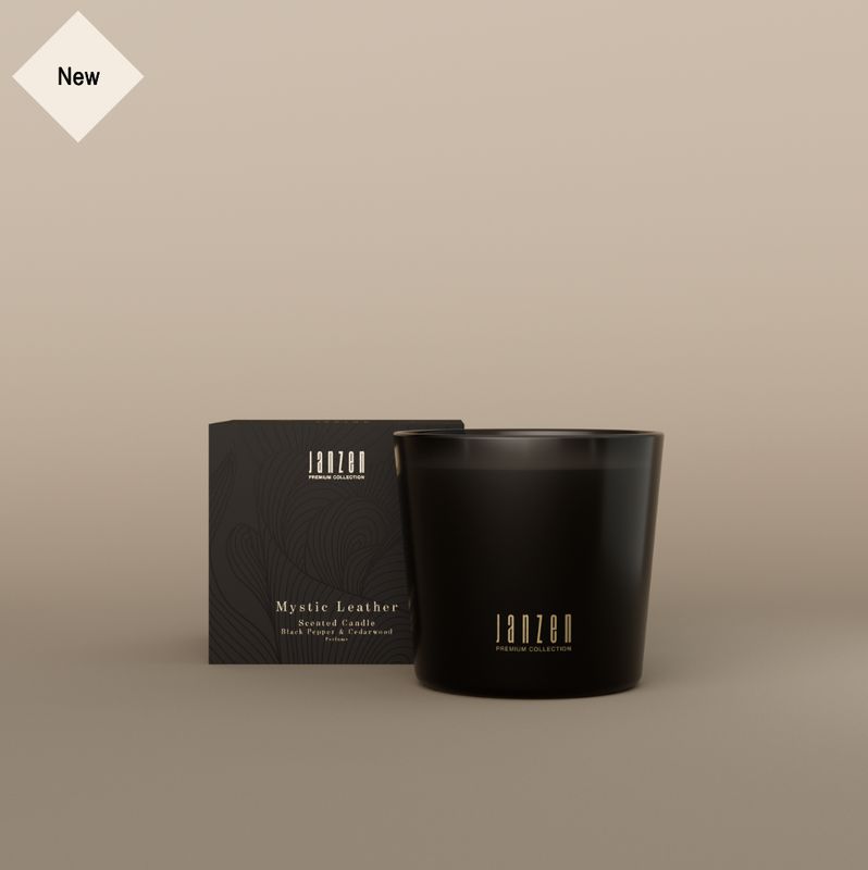 Scented Candle Mystic Leather | PREMIUM BLACK