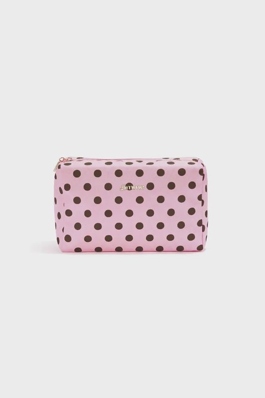 Make up Tasje Polkadots - Roze / Bruin