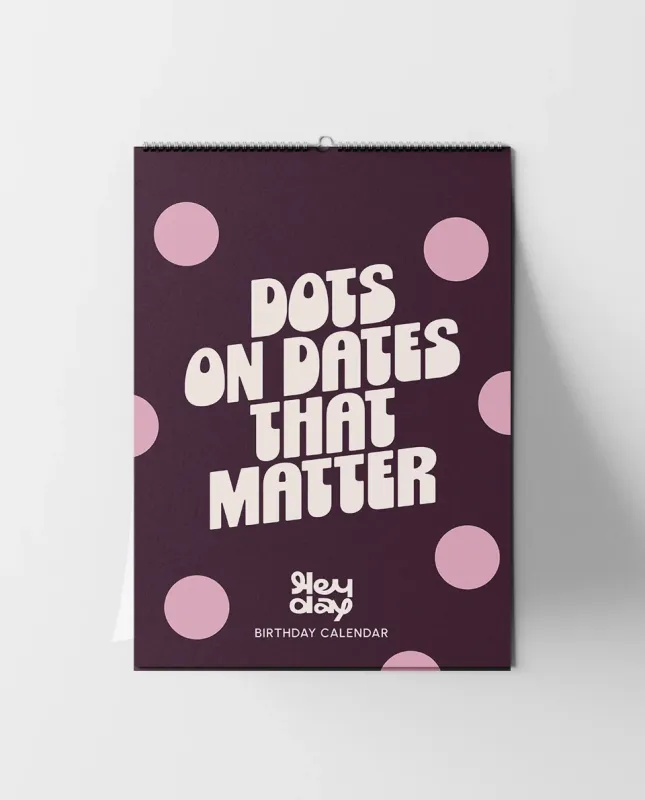 Birthday Calendar - Polka Dots