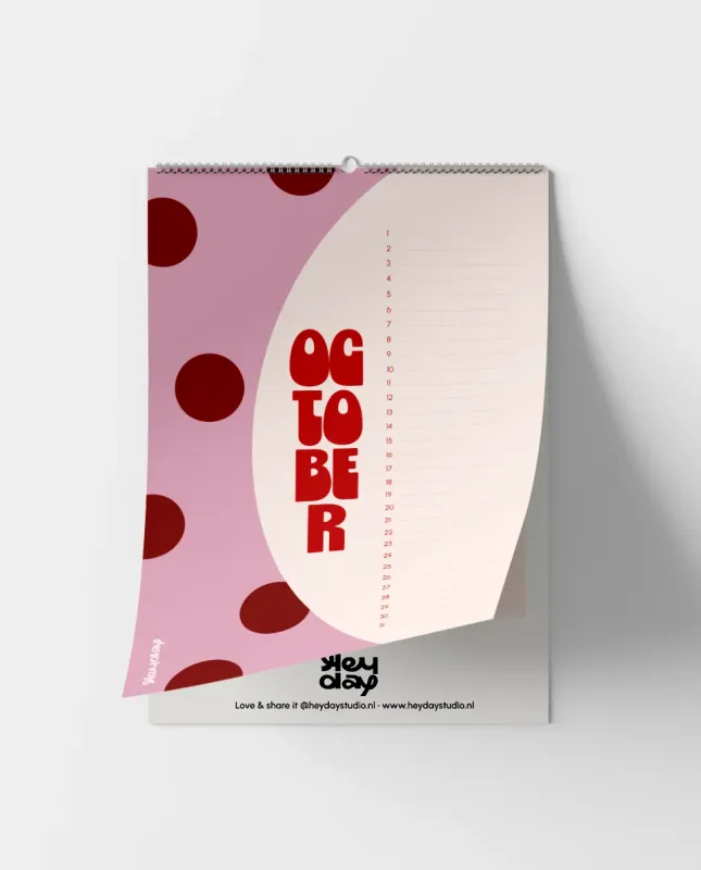 Birthday Calendar - Polka Dots