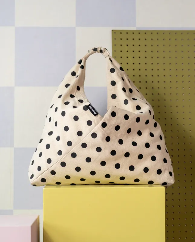 Tas Polka Dots - Beige / Zwart
