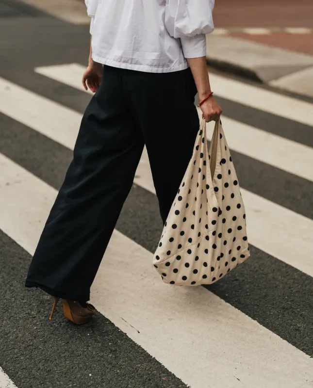 Tas Polka Dots - Beige / Zwart