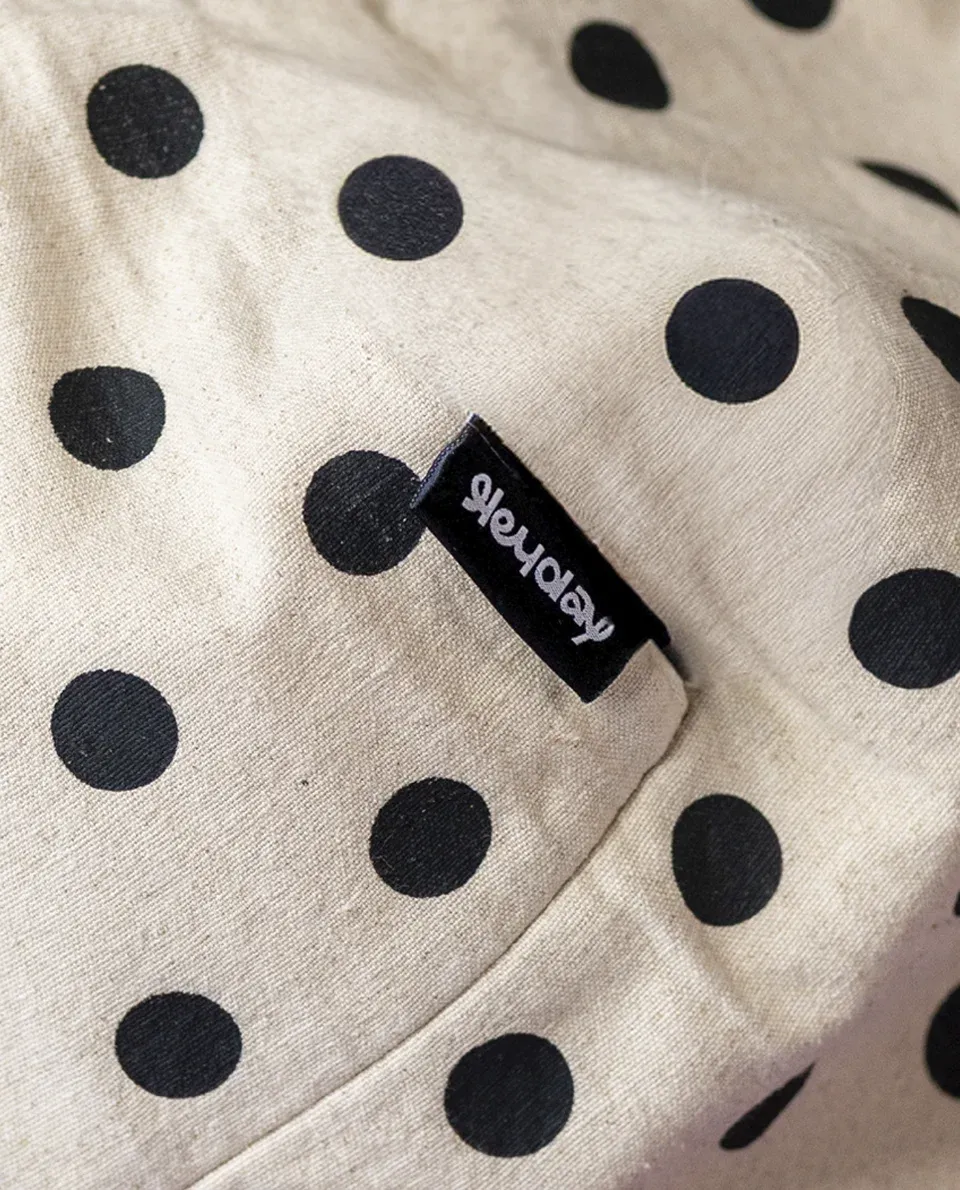Tas Polka Dots - Beige / Zwart