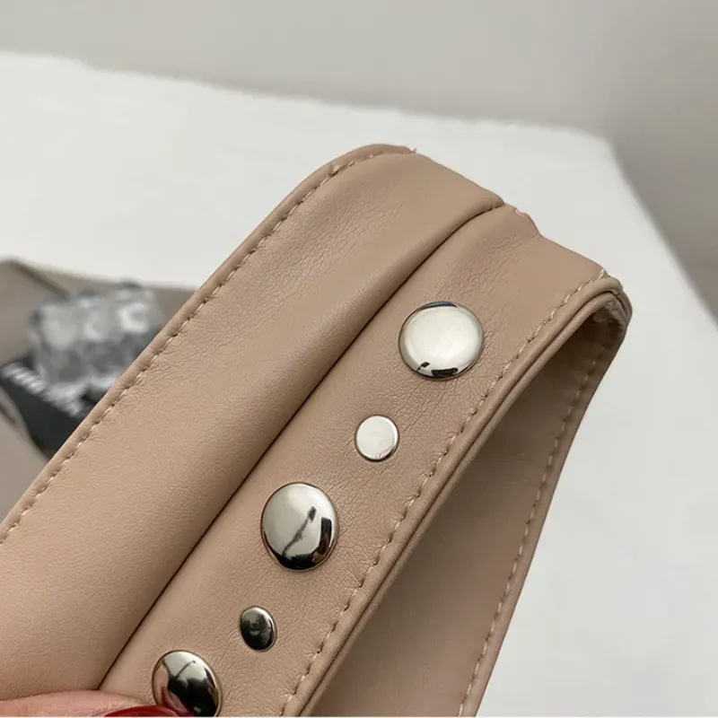 Studded Handbag - Khaki