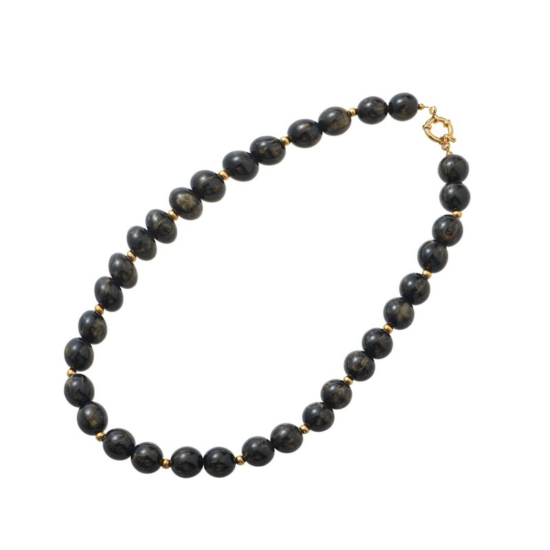 Glamour Stones Necklace - Dark Brown / Grey