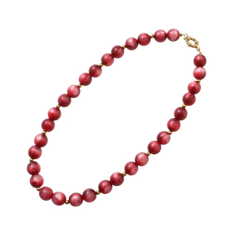Glamour Stones Necklace - Burgundy