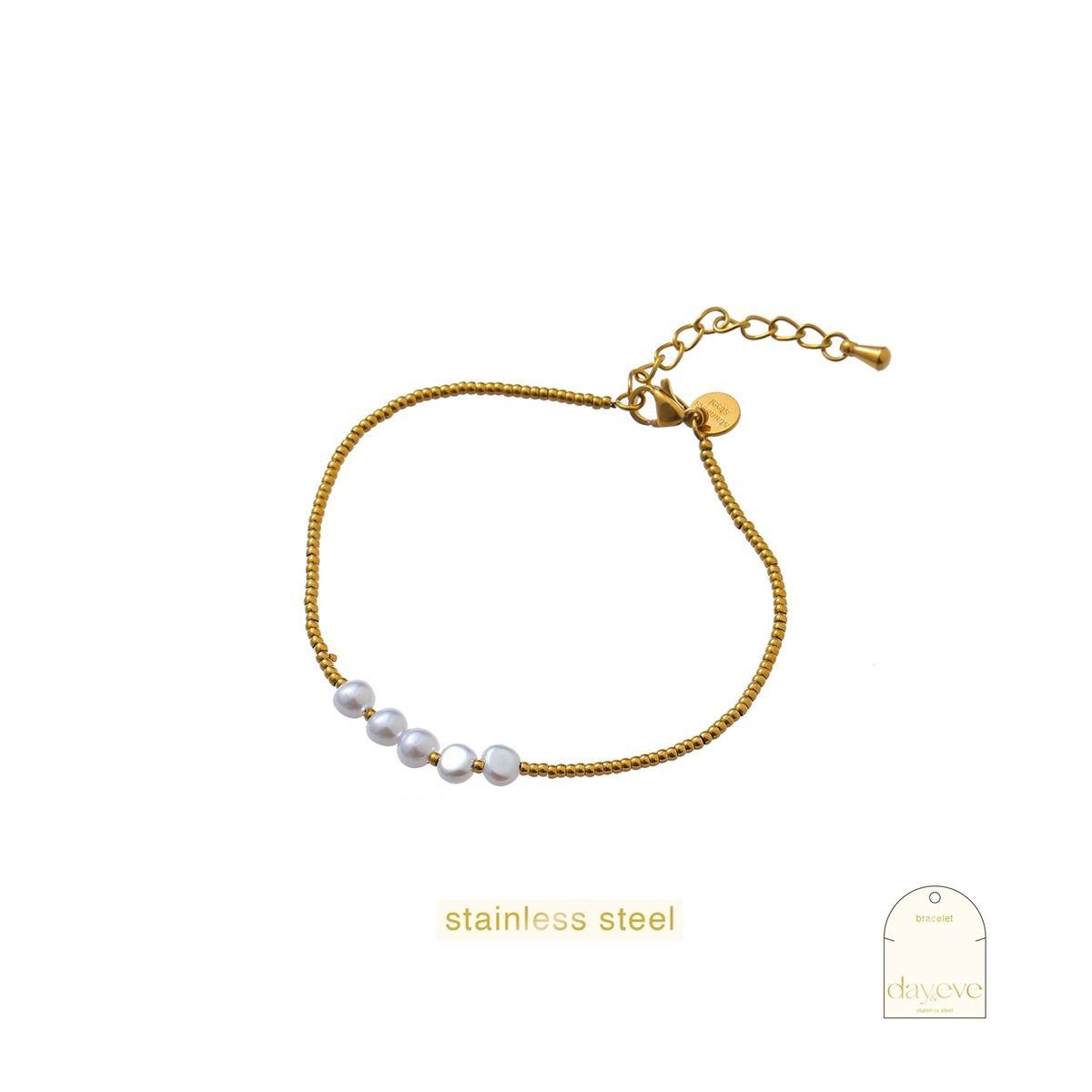 5 Pearls Bracelet - Gold