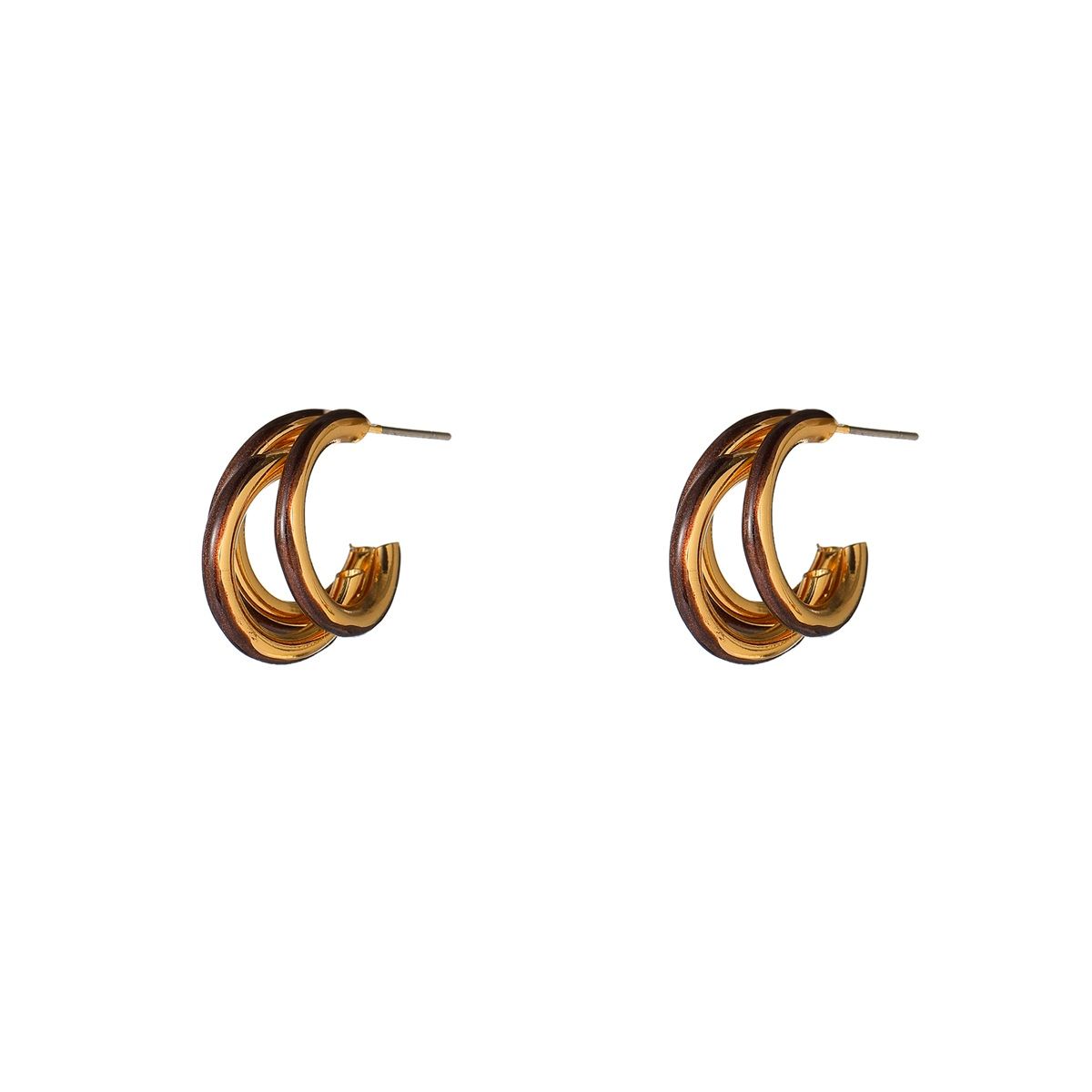 3 Way Hoop - Gold / Brown