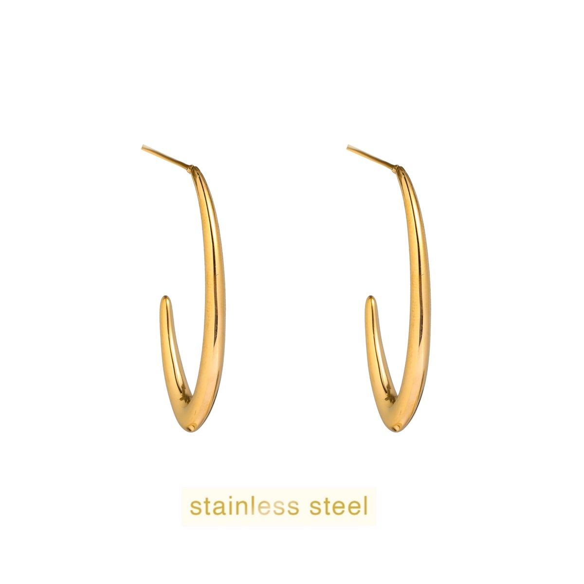 Open Hollow Hoop - Gold