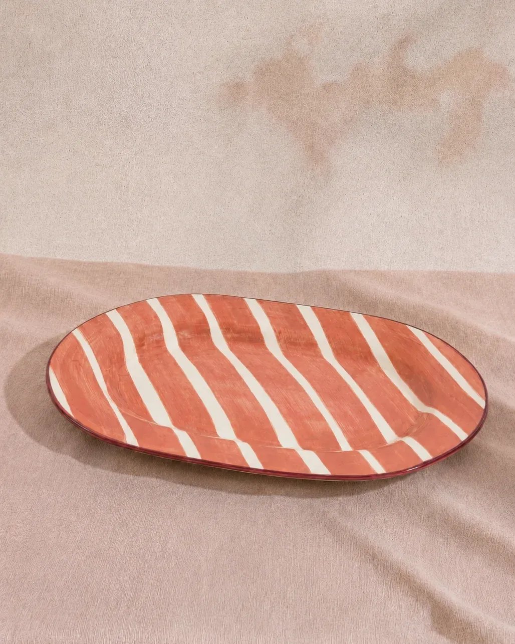 Serving Plate Jules - Blush / Burgundy
