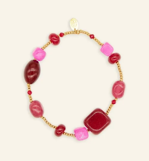 Burgundy Bloom Armband