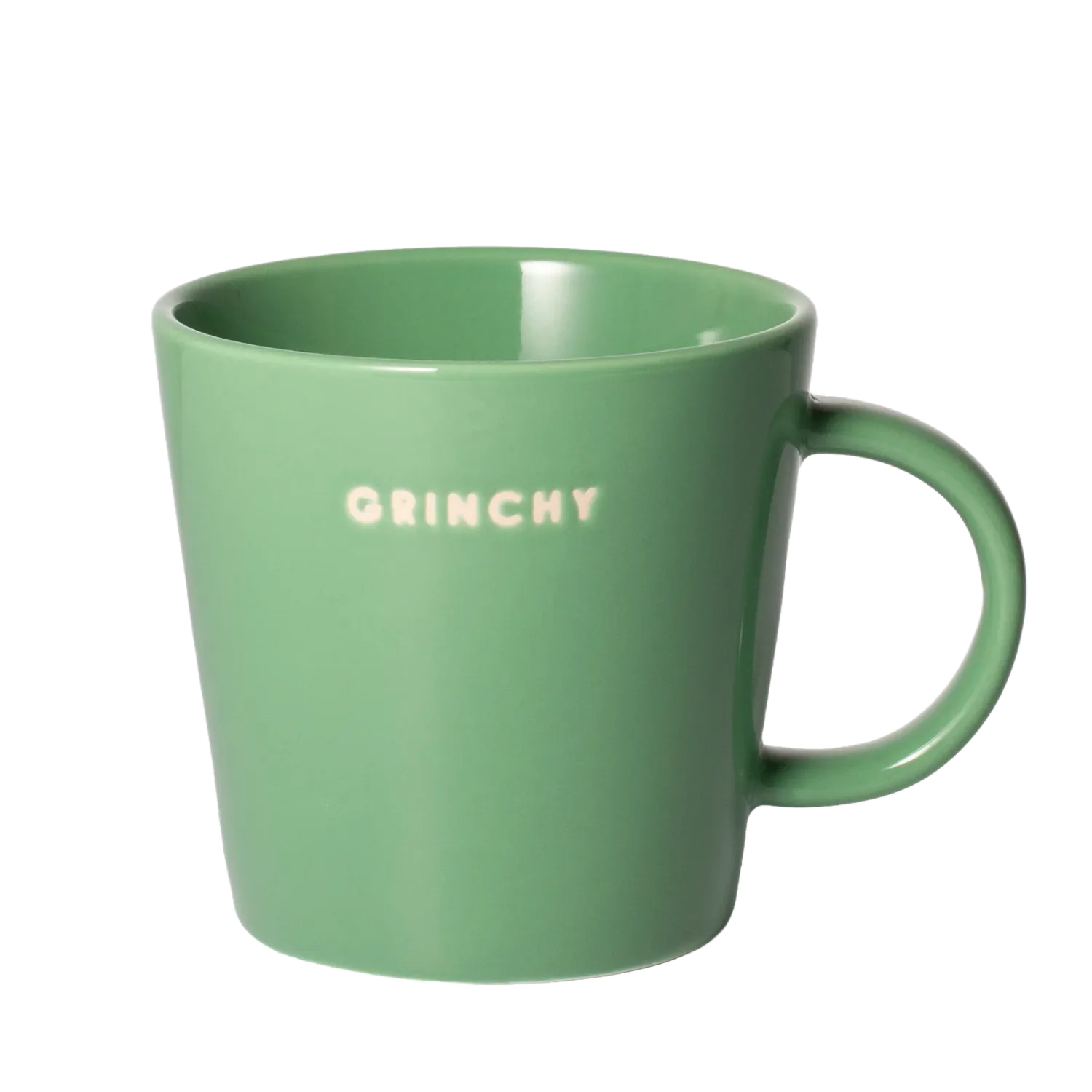Tea Cup Ceramic Green - Grinchy 350ml