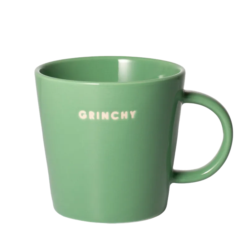 Tea Cup Ceramic Green - Grinchy 350ml